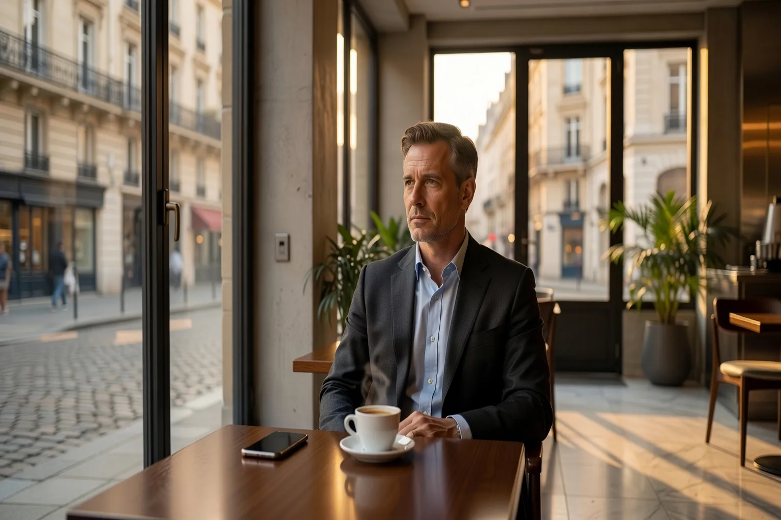 Cadre superieur a Paris travaillant sur sa demarche de rencontre serieuse