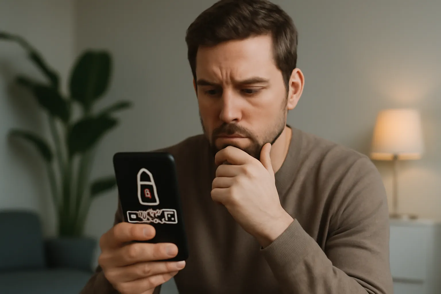 Personne consultant une page d'abonnement sur son smartphone